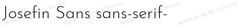 Josefin Sans sans-serif字体转换